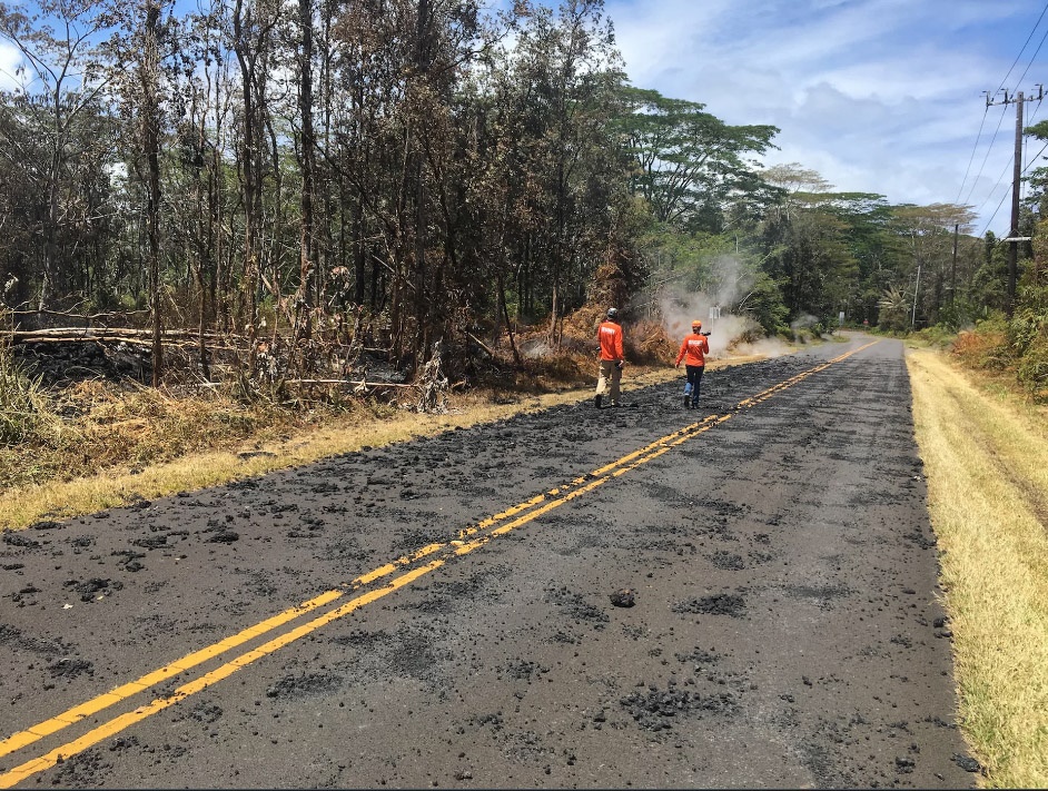 تصاویری از آتشفشان ویرانگر در هاوایی