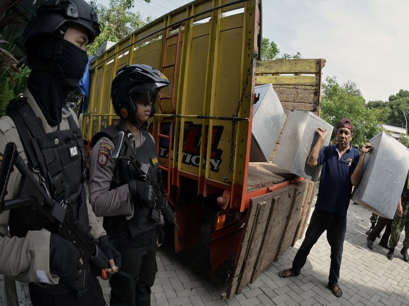 برگزاری انتخابات سراسری اندونزی درمیان تدابیر شدید امنیتی