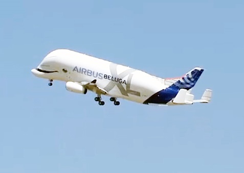 نهنگ سفید در آسمان‎ها | هواپیمای Beluga XL به پرواز درآمد